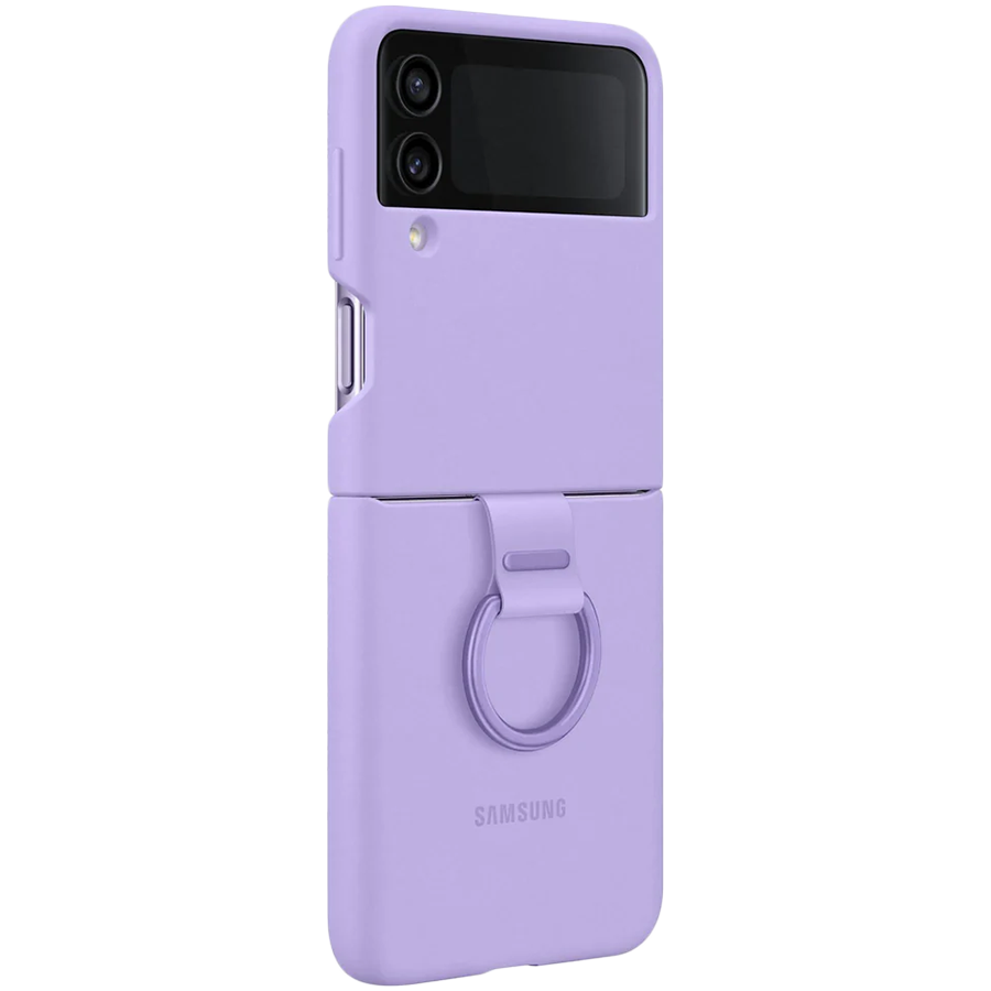 Samsung Galaxy Z Flip4 Silicone Cover with Ring Bora Purple