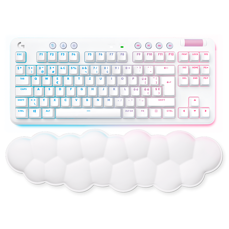 LOGITECH G715 TKL LIGHTSPEED RGB Wireless Gaming Keyboard - OFF WHITE - US INT'L - LINEAR