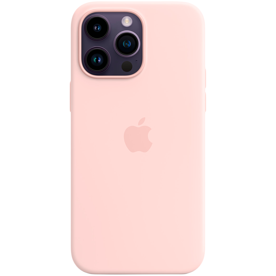 iPhone 14 Pro Max Silicone Case with MagSafe - Chalk Pink,Model A2913