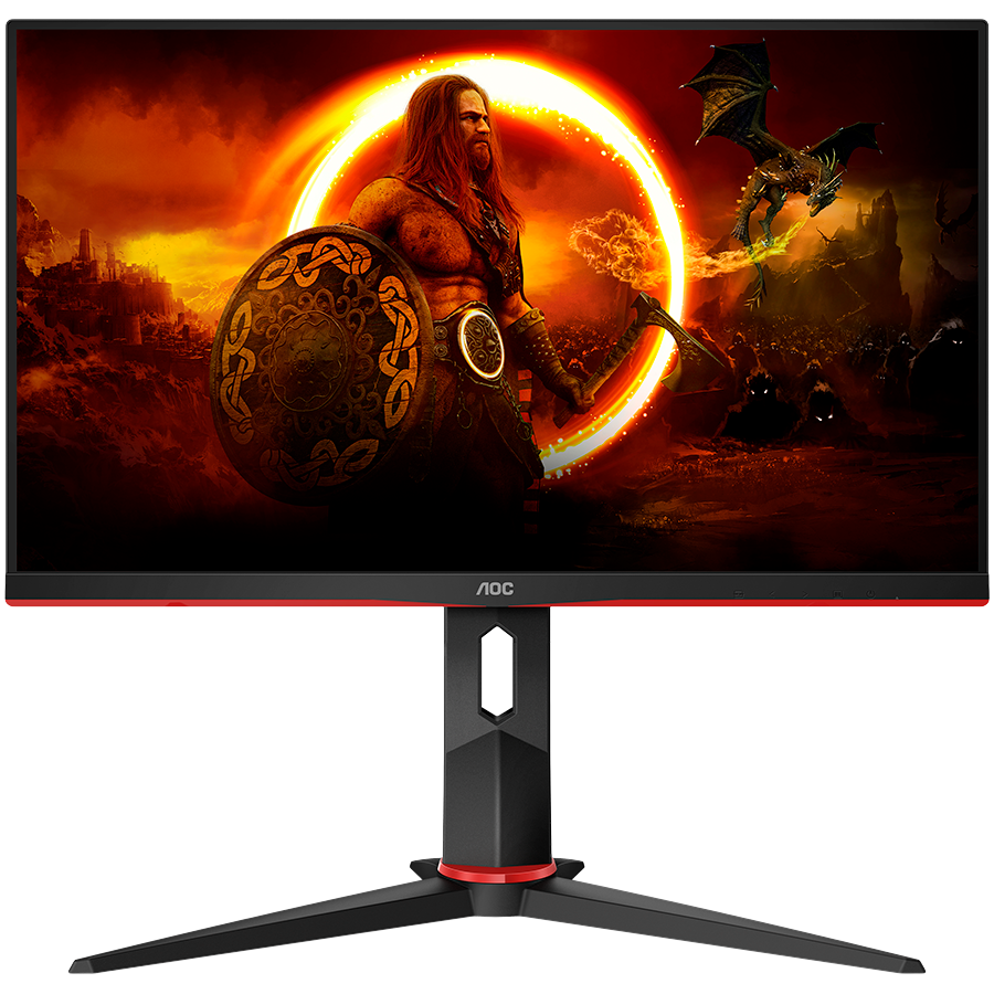 AOC  Monitor LED 24G2SPU/BK Gaming 165Hz (23.8” 1920x1080, IPS, G-Sync, 1ms, 6 game modes, 2xHDMI, 1 x VGA, 1xDP, USB-Hub, Speakers, Full ERGO) Black-Red, 3y