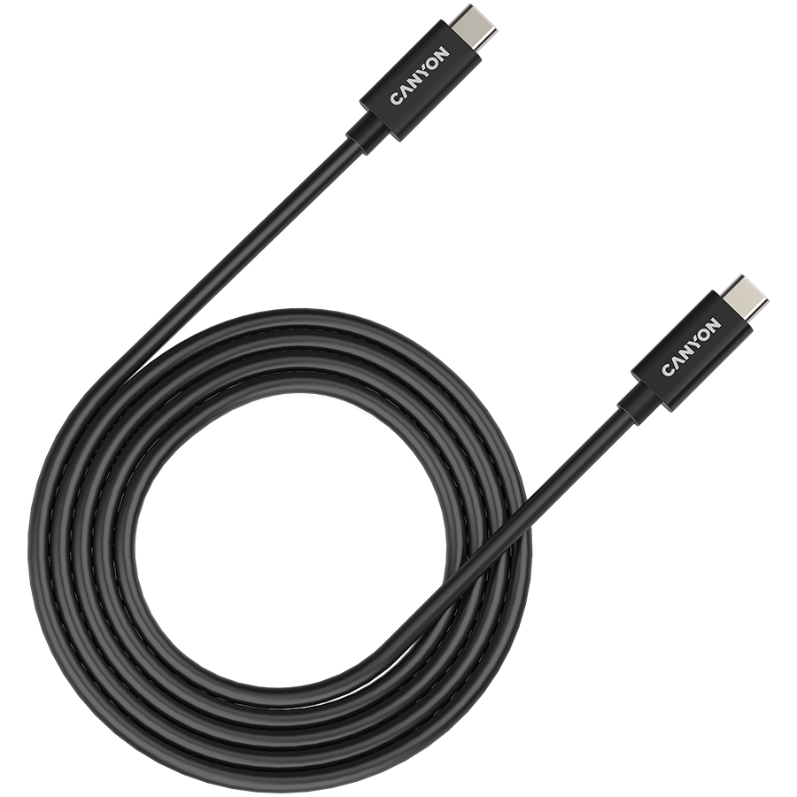 CANYON cable UC-42 USB-C to USB-C 240W 20Gbps 4k 2m Black