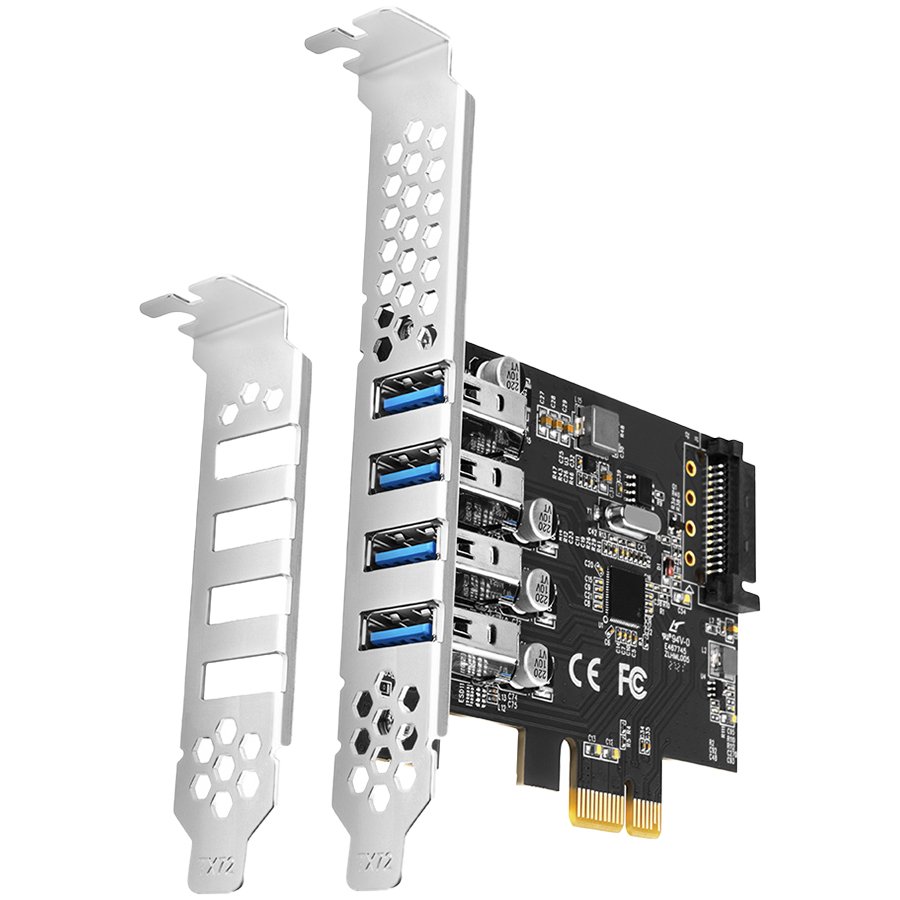 I/O CARD USB PCIE 4PORT/PCEU-43RS AXAGON