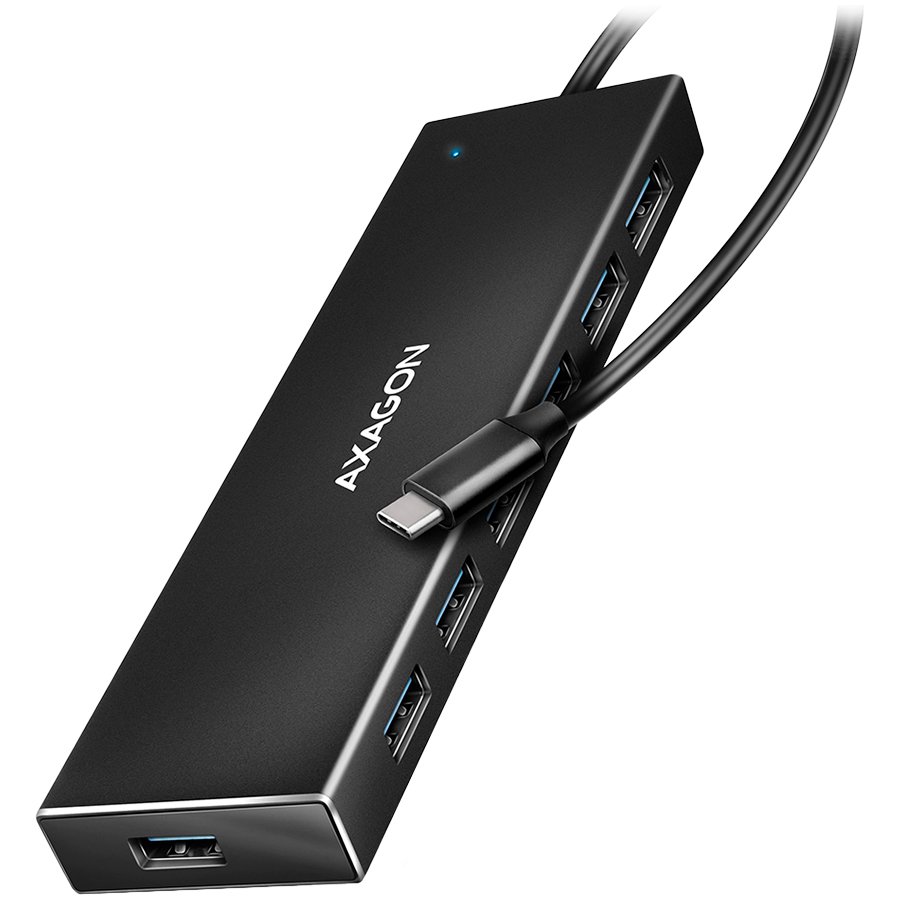 I/O HUB USB-C 7PORT FLAT/0.3M HUE-F7C AXAGON