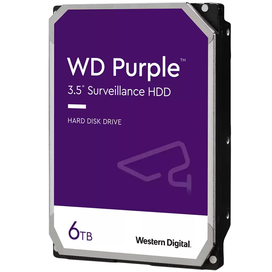 HDD Video Surveillance WD Purple 6TB CMR 3.5'' 256MB SATA 6Gbps