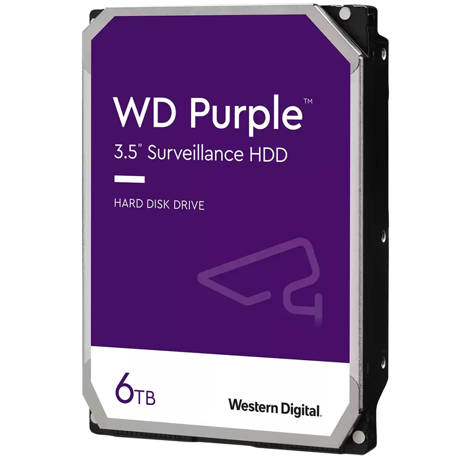 HDD|WESTERN DIGITAL|Purple| 6 TB|Serial ATA III|Buffer 256 MB|5400 RPM|3.5 "|WD64PURZ