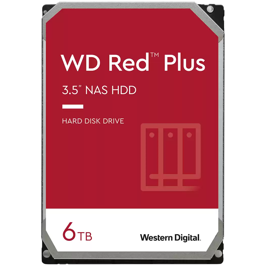 HDD NAS WD Red Plus (3.5', 6TB, 256MB, 5400 RPM, SATA 6 Gb