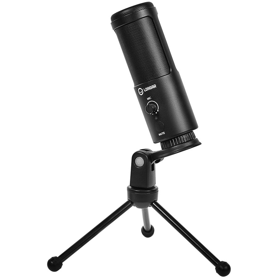LORGAR Gaming Microphone Voicer 521 USB Condenser Black