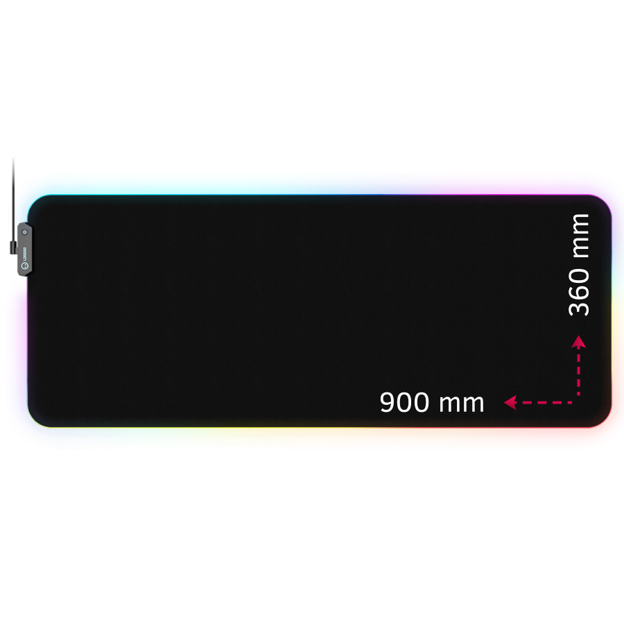 Lorgar Steller 919, Gaming mouse pad, High-speed surface, anti-slip rubber base, RGB backlight, USB connection, Lorgar WP Gameware support, size: 900mm x 360mm x 3mm, weight 0.635kg