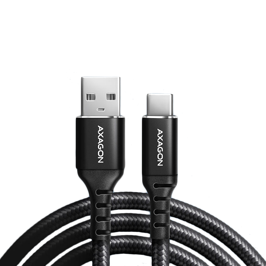 CABLE USB-C TO USB2.0 2M/BLACK BUCM-AM20AB AXAGON
