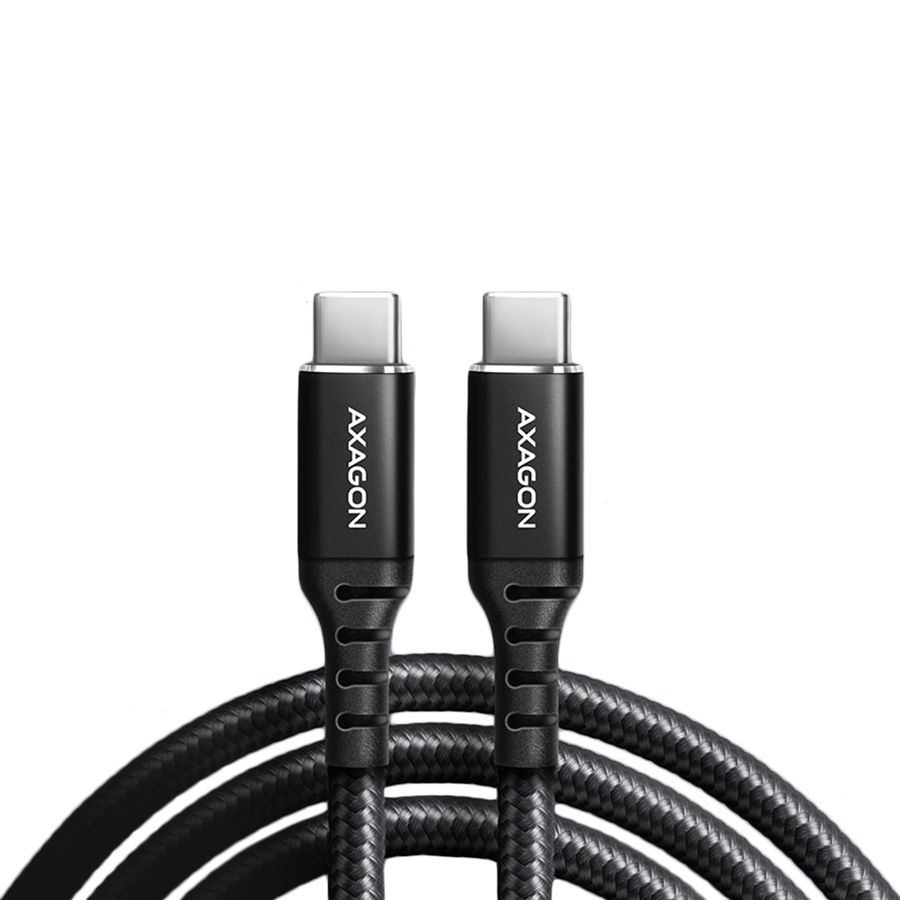 CABLE USB-C TO USB-C 2M 60W/HQ BLACK BUCM-CM20AB AXAGON