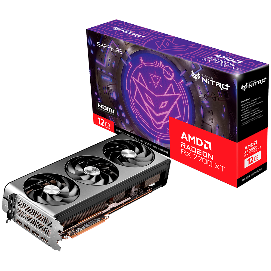 SAPPHIRE NITRO+ AMD RADEON RX 7700 XT GAMING OC 12GB GDDR6 DUAL HDMI / DUAL DP