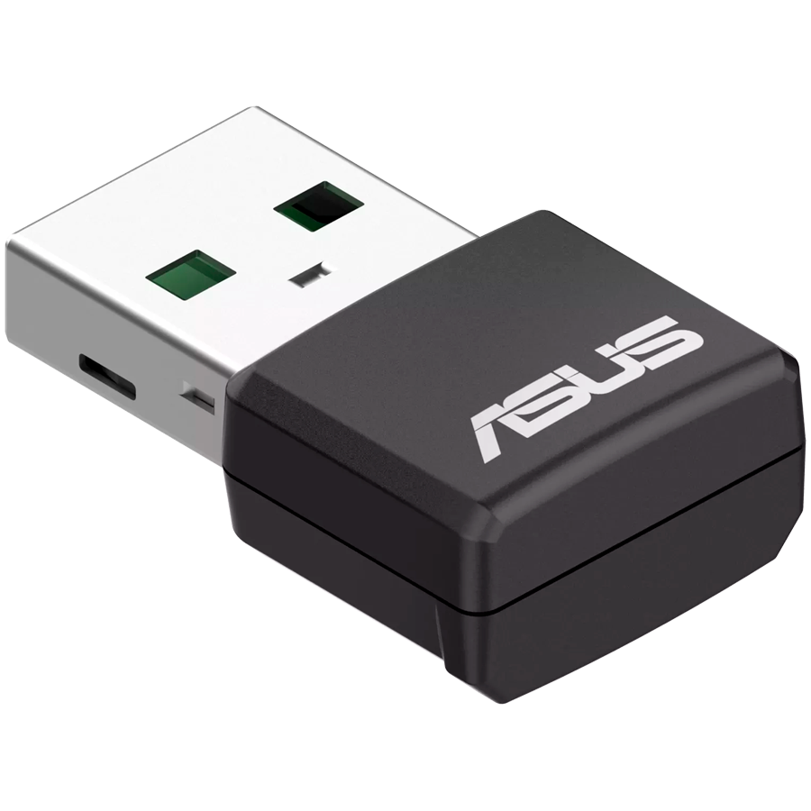 ASUS USB-AX55 Nano AX1800 Dual-Band WiFi 6 (802.11ax), omrežna varnost WPA3, OFDMA in MU-MIMO, USB adapter