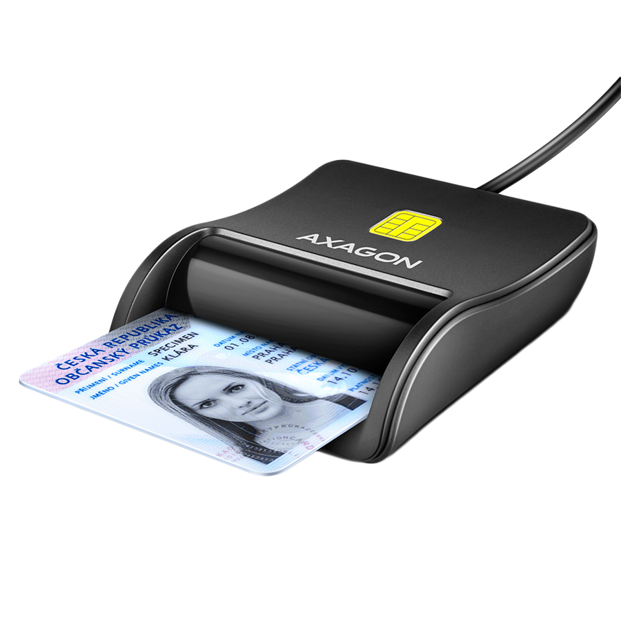 CARD READER FLAT SMARTCARD/USB2.0 1.3M CRE-SM3N AXAGON