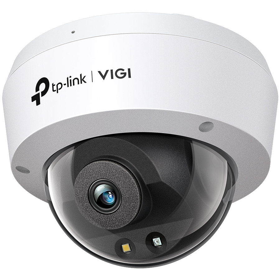 TP-Link VIGI C250(4mm) 5MP Full-Color Dome Network Camera, H.265+/H.265/H.264+/H.264, 1/2.7"" Progressive Scan CMOS, Color/0.005 Lux@F1.6, 0 Lux with IR/White Light, 25fps/30fps ( 2880x1620, 