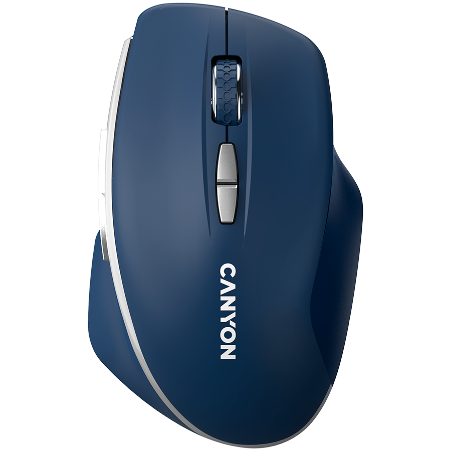 CANYON MW-21, 2.4 GHz  Wireless mouse ,with 7 buttons, DPI 800/1200/1600, Battery: AAA*2pcs,Blue,72*117*41mm, 0.075kg