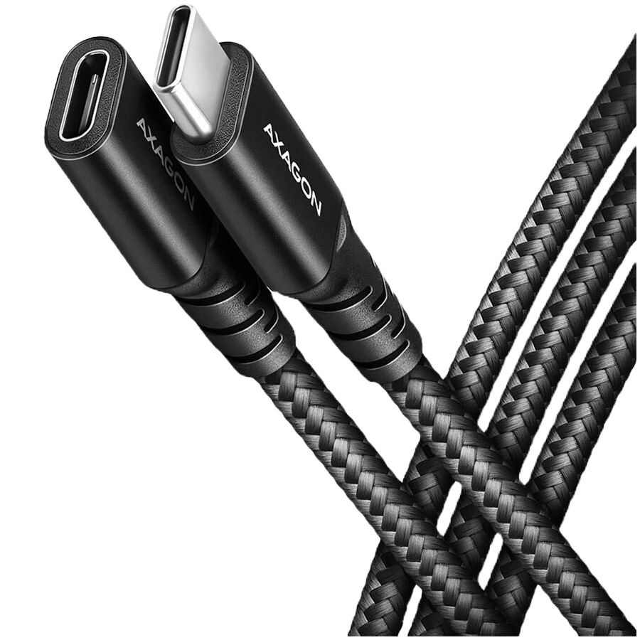 CABLE USB-C EXTENSION 1M/BLACK BUCM32-CF10AB AXAGON