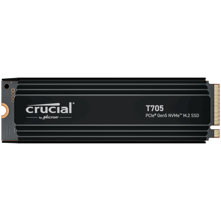 Crucial T705 4TB PCIe Gen5 NVMe M.2 SSD disk s hladilnikom