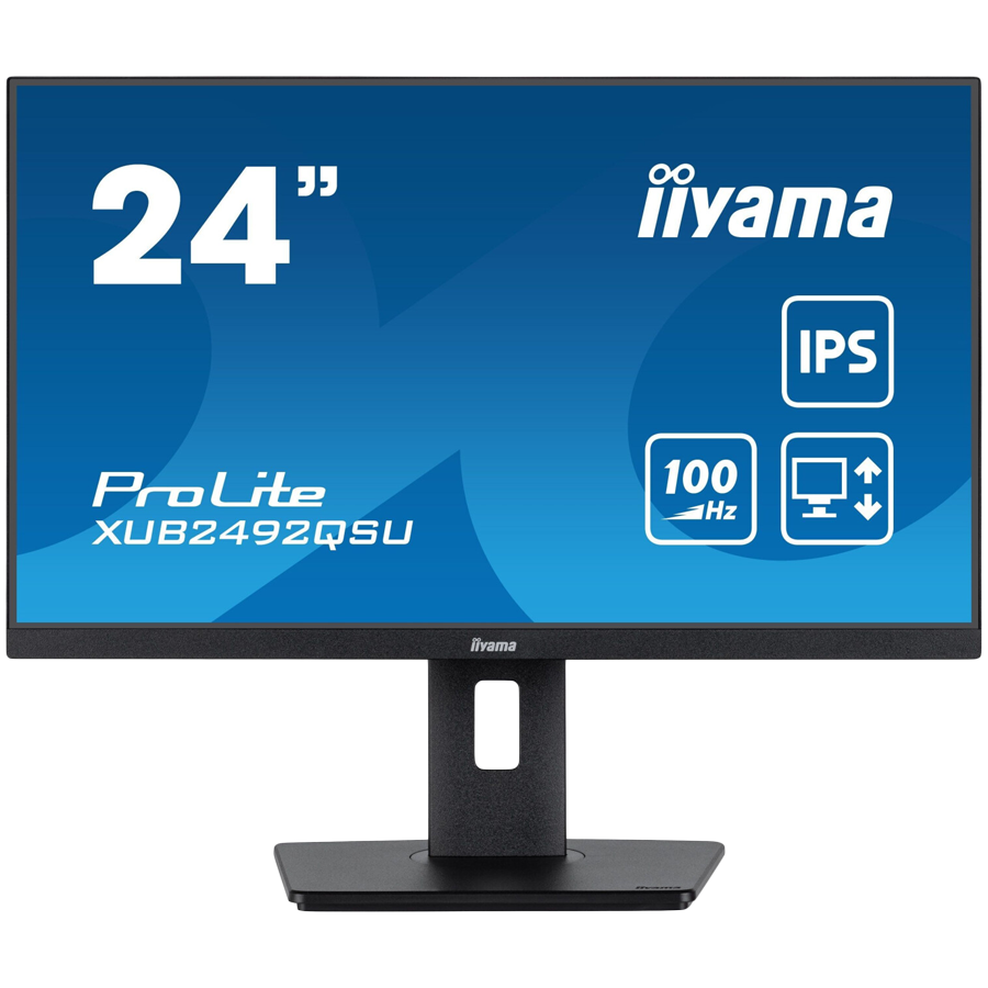 IIYAMA Prolite XUB2492QSU-B1 poslovni monitor - 60.5 cm (23.8"), WQHD (2560x1440), IPS LED, 100Hz, 300 cd/m², mat / črn