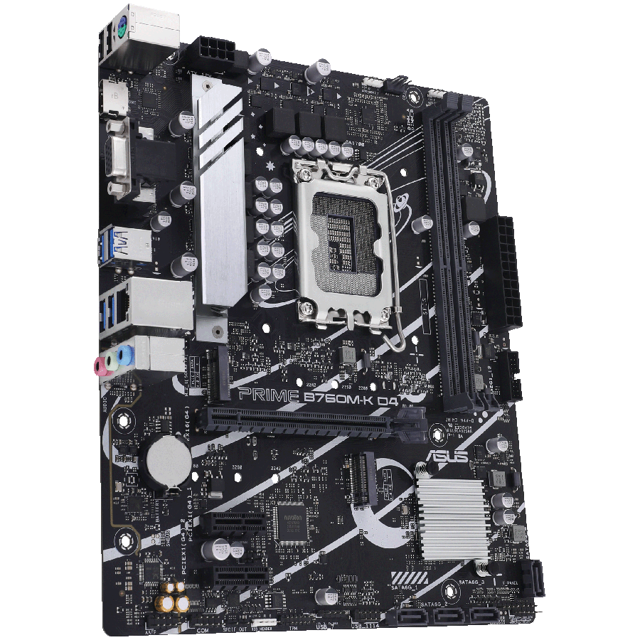 ASUS PRIME B760M-K D4 LGA1700 mATX osnovna plošča - Intel B760, 2xDDR4, 2xM.2, 4xSATA, 2.5Gb LAN, 1xD-SUB(VGA), 1xHDMI, Aura Sync
