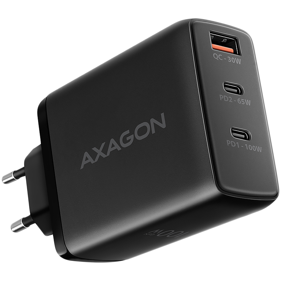 MOBILE CHARGER WALL USB 100W/GAN 3PORT ACU-DPQ100 AXAGON
