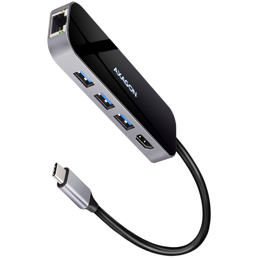 I/O HUB USB-C 6IN1/0.2M HMC-6GL AXAGON