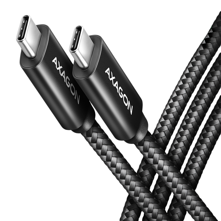 CABLE USB-C TO USB-C 2.5M 240W/BRAID BLK BUCM2-CM25AB AXAGON