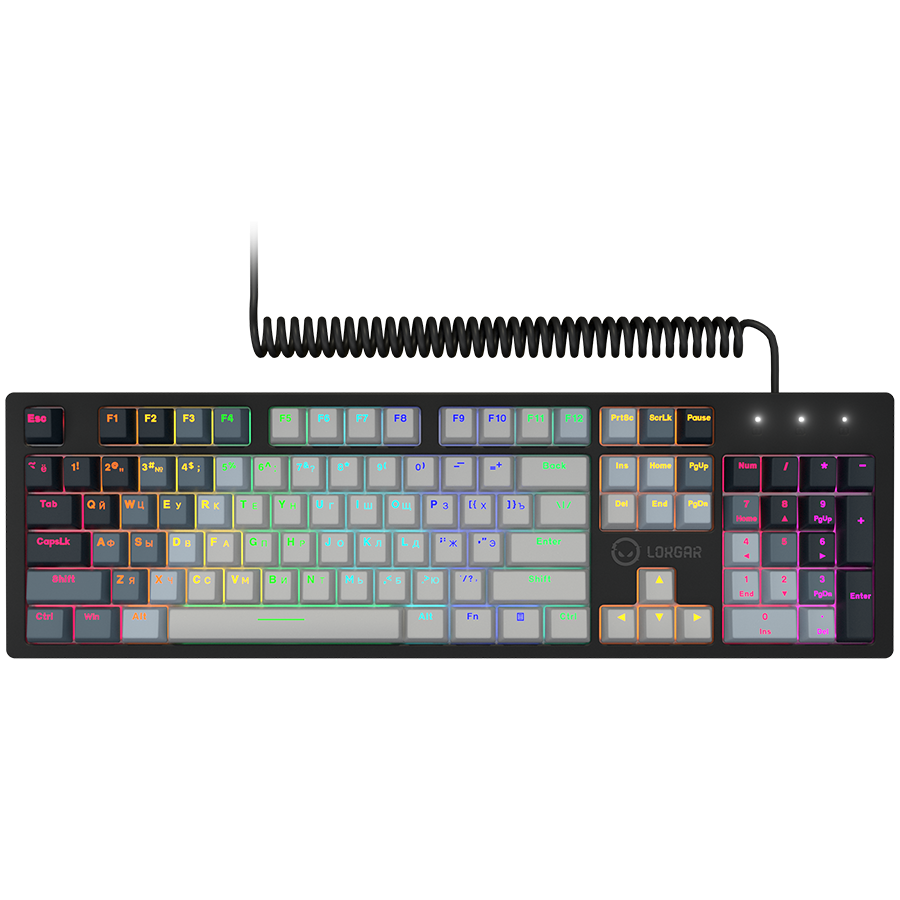 LORGAR Gaming Keyboard Azar 514 Wired White RU