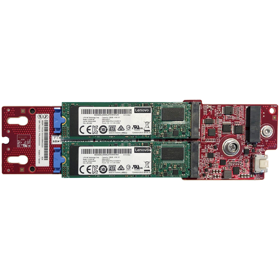 Lenovo ThinkSystem M.2 SATA 2-Bay RAID Enablement Kit (supports 2 SATA drives with RAID); ThinkSystem v2 servers;