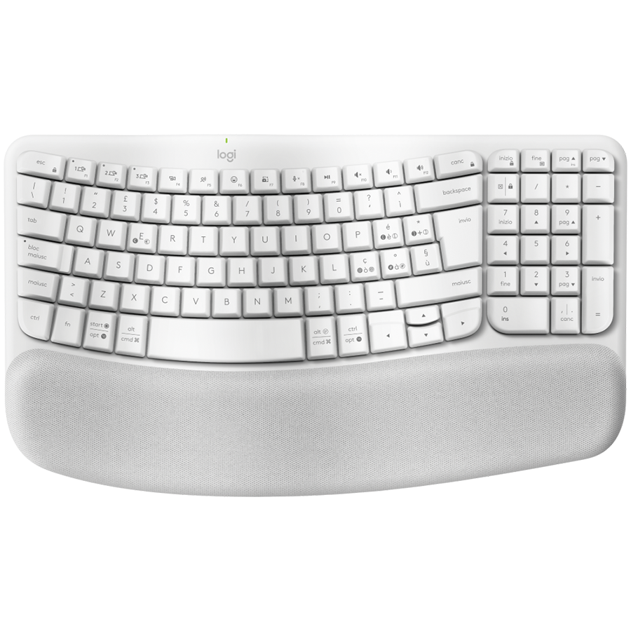 LOGITECH Wave Bluetooth ergonomic keyboard - OFFWHITE - NORDIC