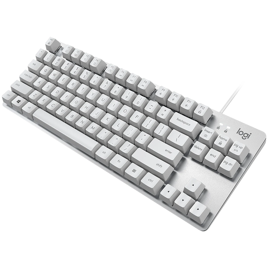 LOGITECH K835 TKL Mechanical Keyboard - OFFWHITE/SILVER - USB - NORDIC - TTC RED