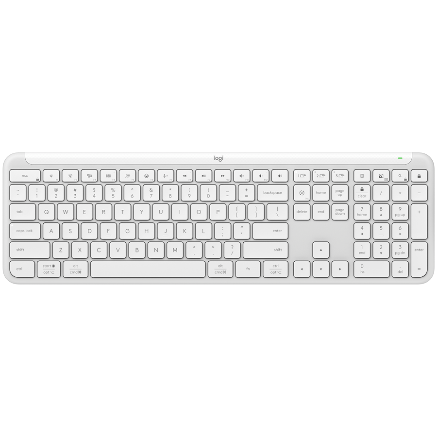 LOGITECH SIGNATURE SLIM WIRELESS KEYBOARD K950 - OFF WHITE - US INT'L - 2.4GHZ/BT - INTNL-973