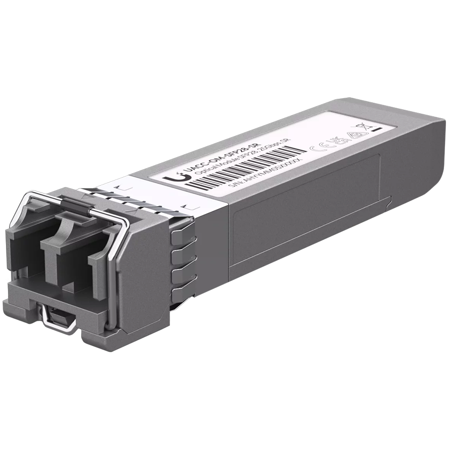 Ubiquiti UACC-OM-SFP28-SR Short-range, SFP28-compatible optical transceiver module, 25 Gbps throughput, SFP28-compatible