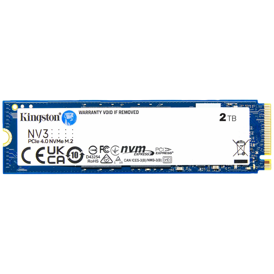 SSD|KINGSTON|NV3|2TB|M.2|PCIE|NVMe|3D NAND|Write speed 5000 MBytes/sec|Read speed 6000 MBytes/sec|TBW 640 TB|MTBF 200000 hours|SNV3S/2000G
