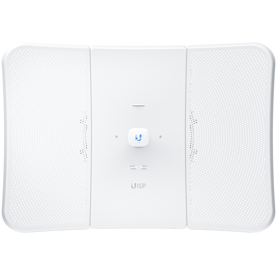 Ubiquiti LTU-XR 5 GHz LTU client that establishes extremely long-distance wireless links with an LTU Rocket serving as its base station.