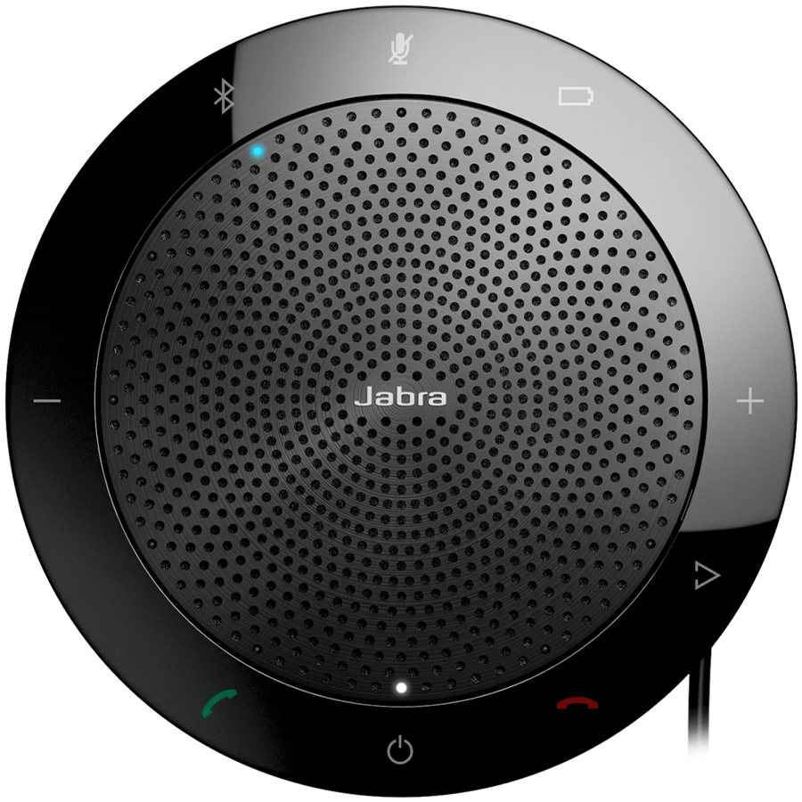 JABRA SPEAK 510 + Speakerphone for UC & BT plus Bundle LINK 370, , USB Conference solution, 360-degree-microphone, Plug&Play, mute and volume button, Wideband, Bluetooth (up to 100 meters).Version B: incl. Smart Button activated via JABRA Direct