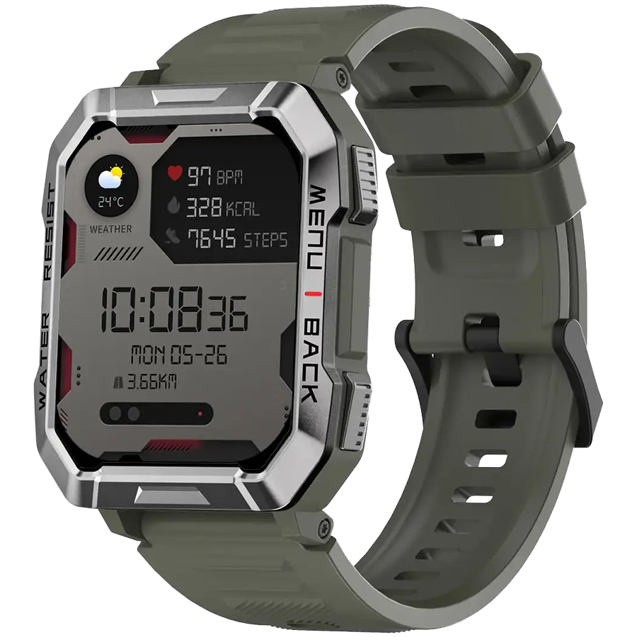 Blackview W60 2.01" HD,900mAh Battery, LED Flashlight & Compass Function, 24-hour SpO2 Detection + Heart Rate Monitoring, Monitor Sleep status, Calls and SMS notification, Green