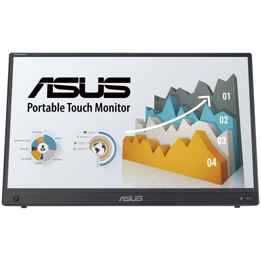 ASUS ZenScreen Touch MB16AHT prenosni monitor na dotik - 39.62cm (16"/15.6" vidno), FHD (1920 x 1080), IPS, 10-točkovni dotik, USB-C, Mini-HDMI