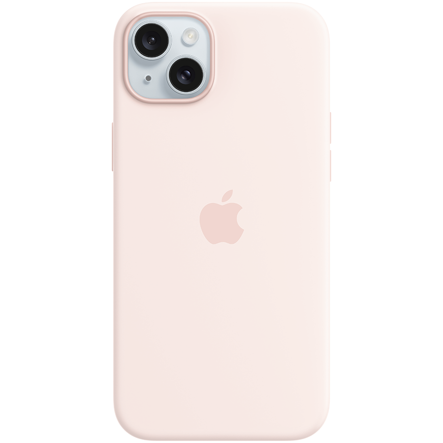 iPhone 15 Plus Silicone Case with MagSafe - Light Pink,Model A3124