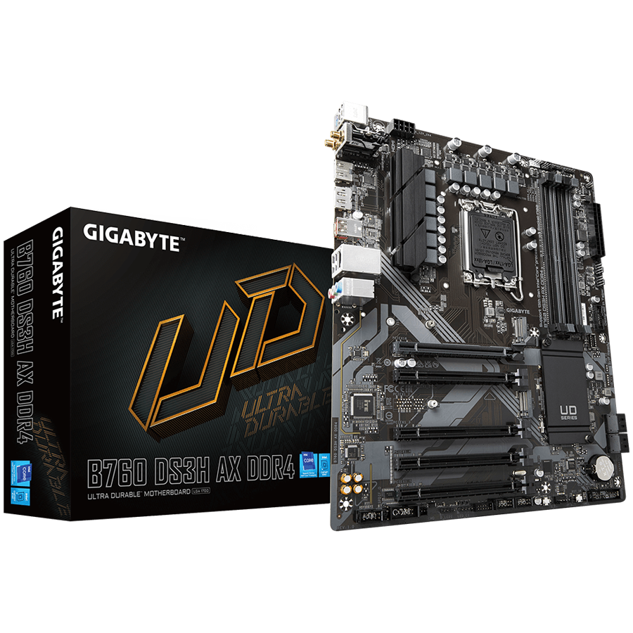 GIGABYTE MB LGA1700  B760 4 x DDR DIMM 2 x M.2  4 x SATA 1 x HDMI port 1 x DisplayPort ATX