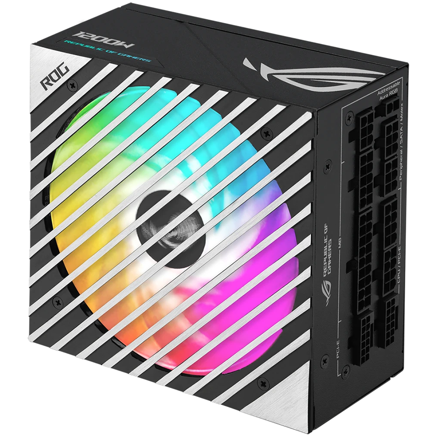 ASUS ROG Loki SFX-L 1200W Titanium modularni napajalnik, kompakten, 80 PLUS Titanium, Aura Sync, 10 let garancije