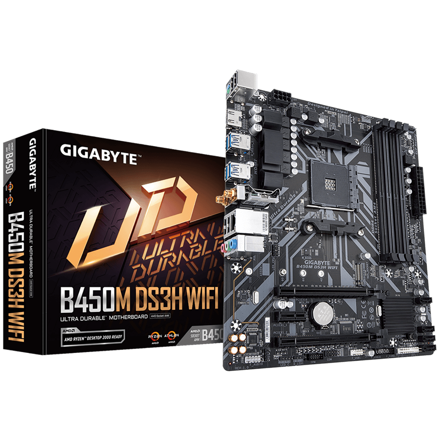 GIGABYTE MB AM4 B450 4 x DDR4 1 x M.2 4 x SATA 1 x HDMI Micro ATX