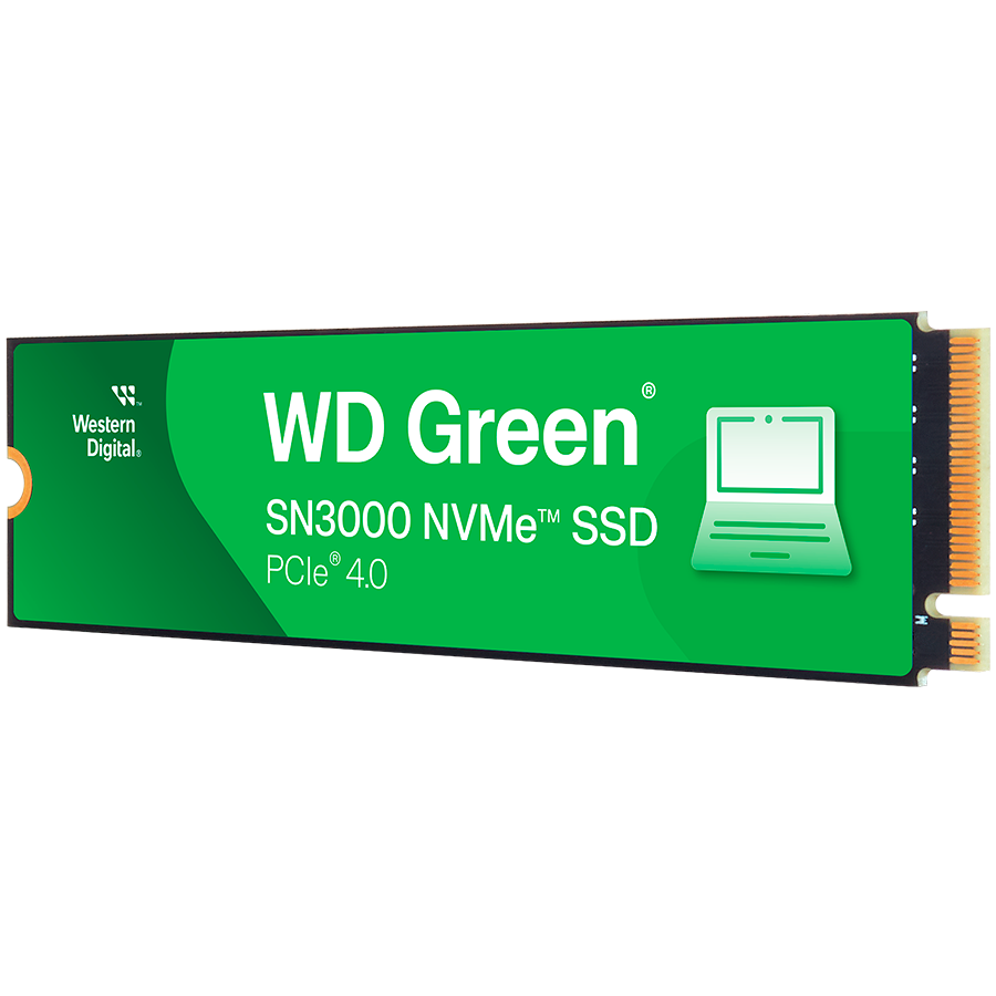 SSD POWERED BY SANDISK WD Green SN3000 2TB M.2 2280 S3-M PCIe Gen4 x4 NVMe, Read/Write: 5000/4200 MBps, TBW: 250