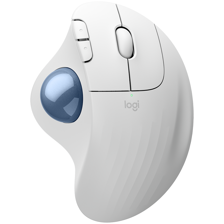 LOGITECH ERGO M575S Wireless Trackball  - OFFWHITE+BLUE BALL - BT - EMEA28-935