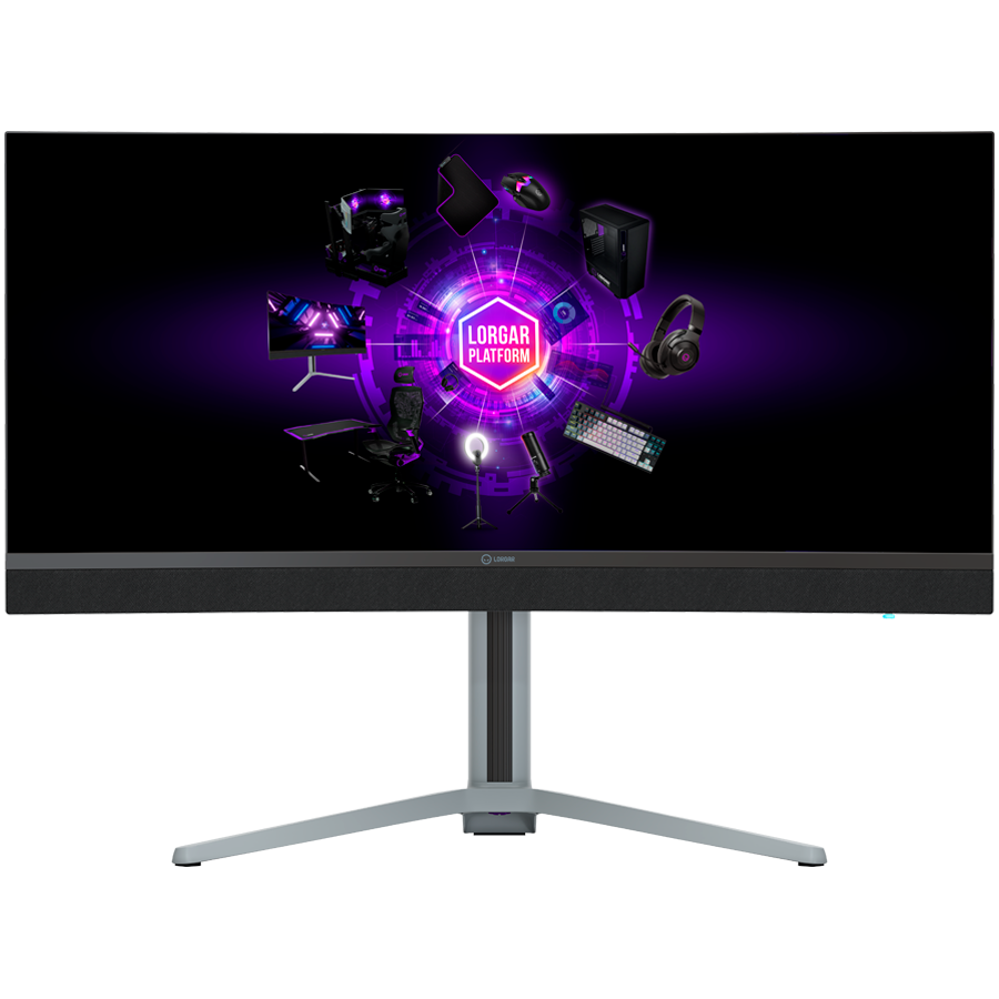 LORGAR Gaming Monitor Pro 34MP1 34in UWQHD Mini-LED 180Hz Grey