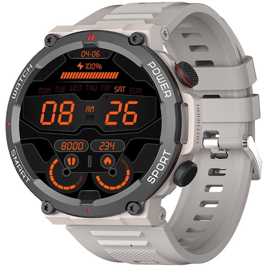 Blackview W50 Black, 1.39-inch HD LCD 360x360, 370mAh Battery, 24-hour SpO2 Detection + Heart Rate Monitoring, Calls and SMS notification, Khaki