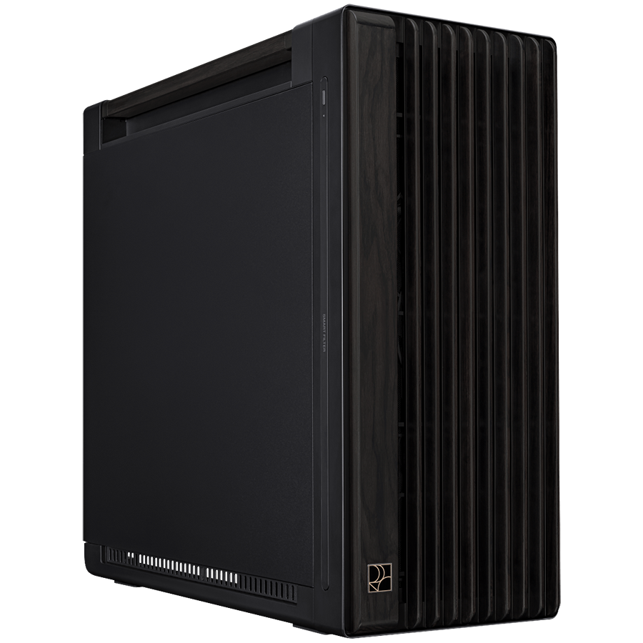ASUS ProArt PA602 Wood Edition ATX/E-ATX računalniško ohišje, kovinska stranica, 1x 140 mm in 2x 200mm pred-nameščeni ventilatorji, podpora za USB 20Gbps