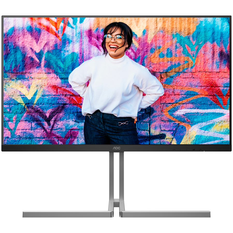 AOC U32U3CV profesionalni monitor - 80cm (32"/31.5" vidno), 4K UHD (3840 x 2160), Nano IPS, 60Hz, 4ms (GTG), HDR400, USB-C 96W, USB razdelilnik, KVM, LAN RJ45, 2x HDMI 2.0, 1x DP 1.4