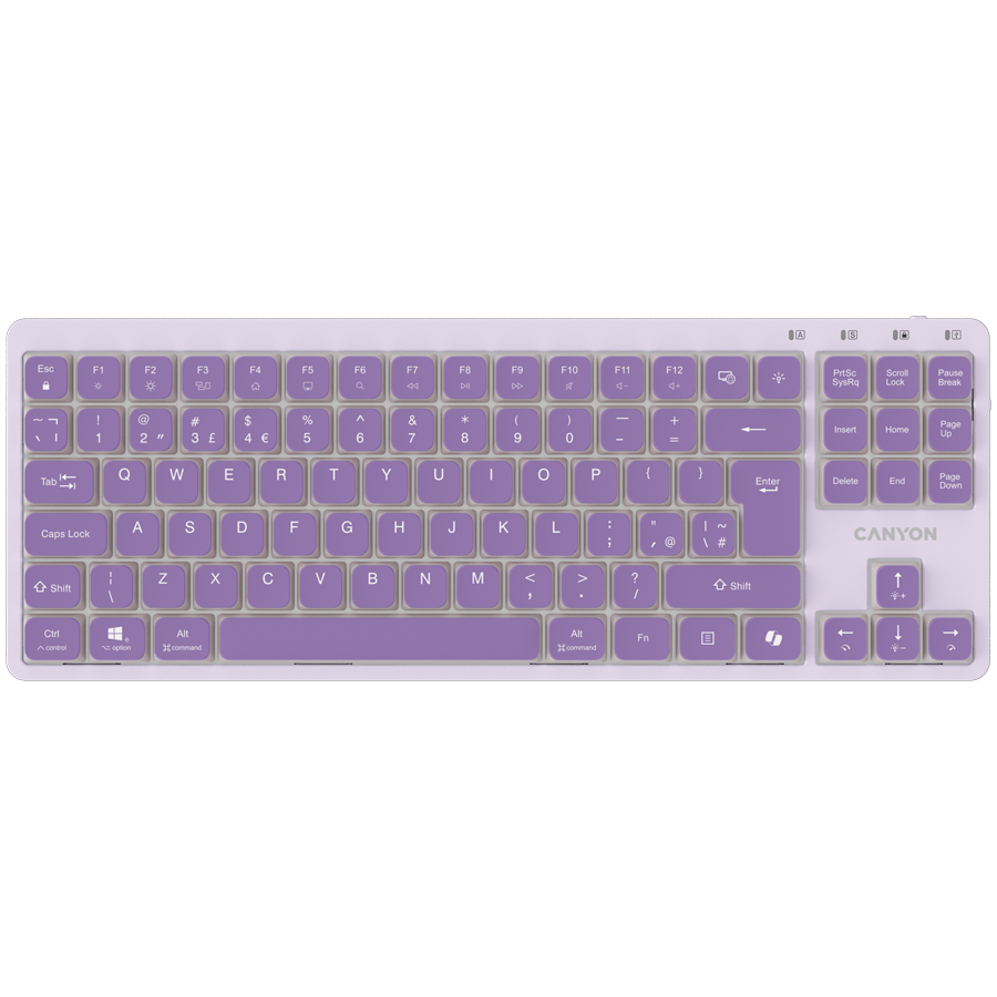 CANYON Keyboard OnType 10 Low Profile EN Wired Violet