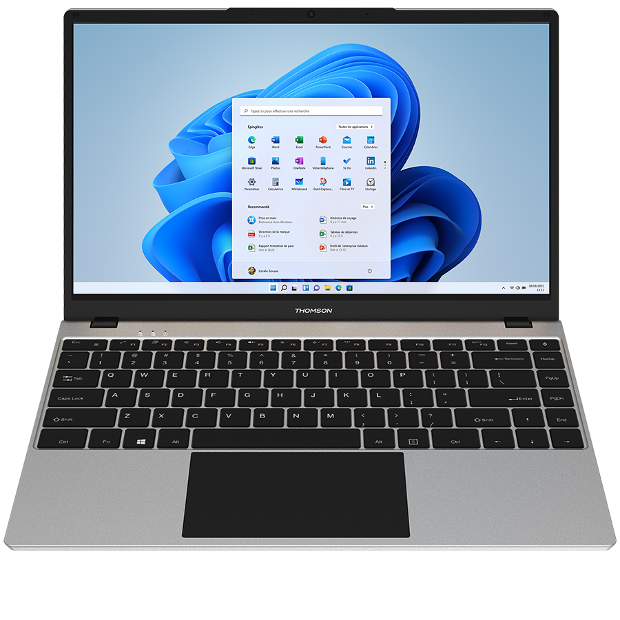 Thomson laptop Neo N14, 14.1-inch, Intel Celeron N4020, 1920x1080 FHD IPS, 8Gb RAM DDR4, 256Gb SSD, WiFi AC, BT, 1MP Webcam, 8000mAh 7.6V 14h, TypeC data, Windows 11, keyboard EN, Silver