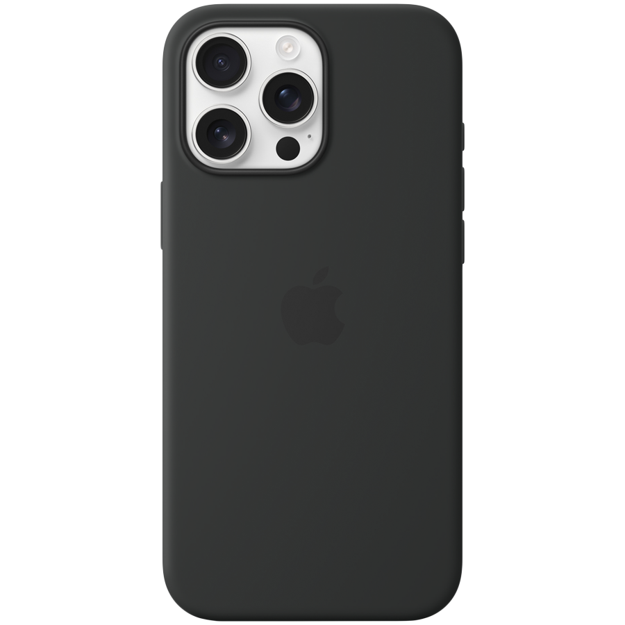 iPhone 16 Pro Max Silicone Case with MagSafe - Black,Model A3316